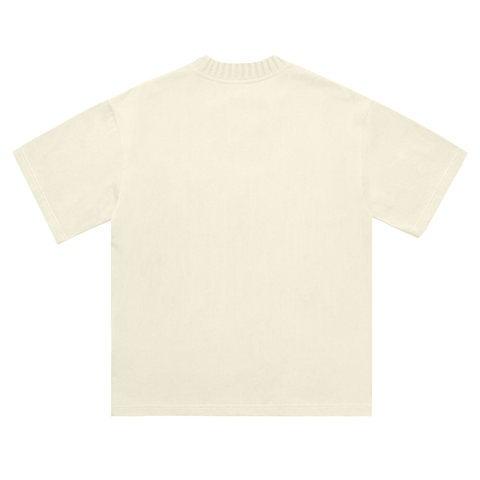 Heavyweight Knitted Round Neck T-Shirt - 305 GSM