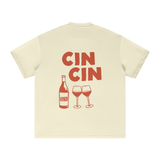 WINE & CHEESE CLUB AND CIN CIN T-SHIRT