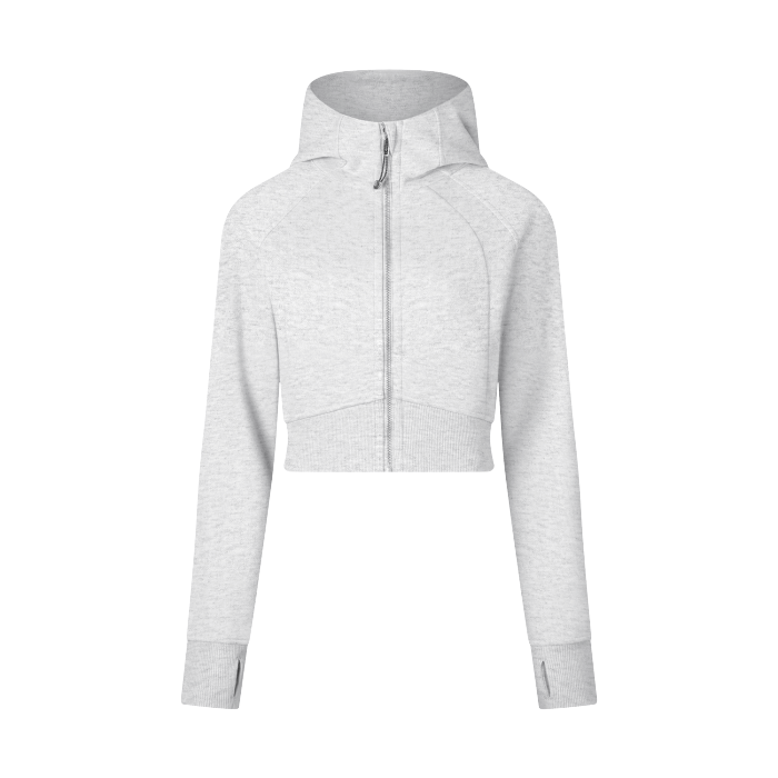 Fefe Cropped Full Zip Grey