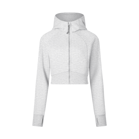 Fefe Cropped Full Zip Grey